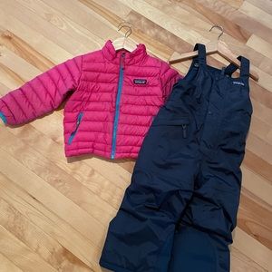 Patagonia Navy 3T Snowpants and Jacket